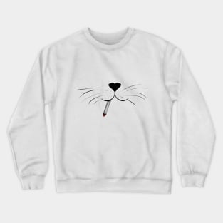 Cat smokes Crewneck Sweatshirt